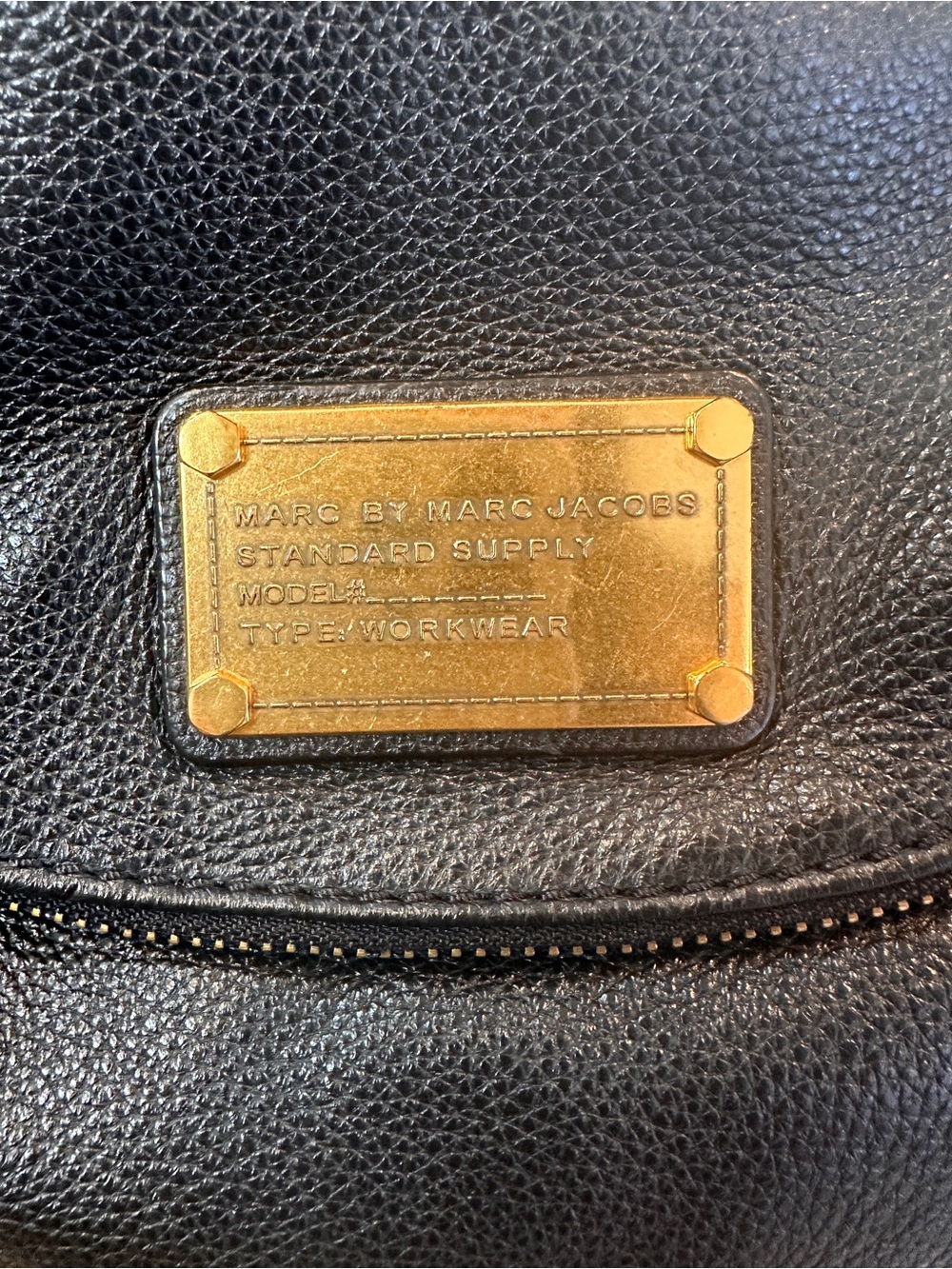 Marc by Marc Jacobs Black Pebbled Leather Crossbody l Gold Hardware - Picture 2 of 9